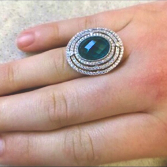 Judith Ripka London Blue Topaz & Diamonique Ring - Picture 6 of 8